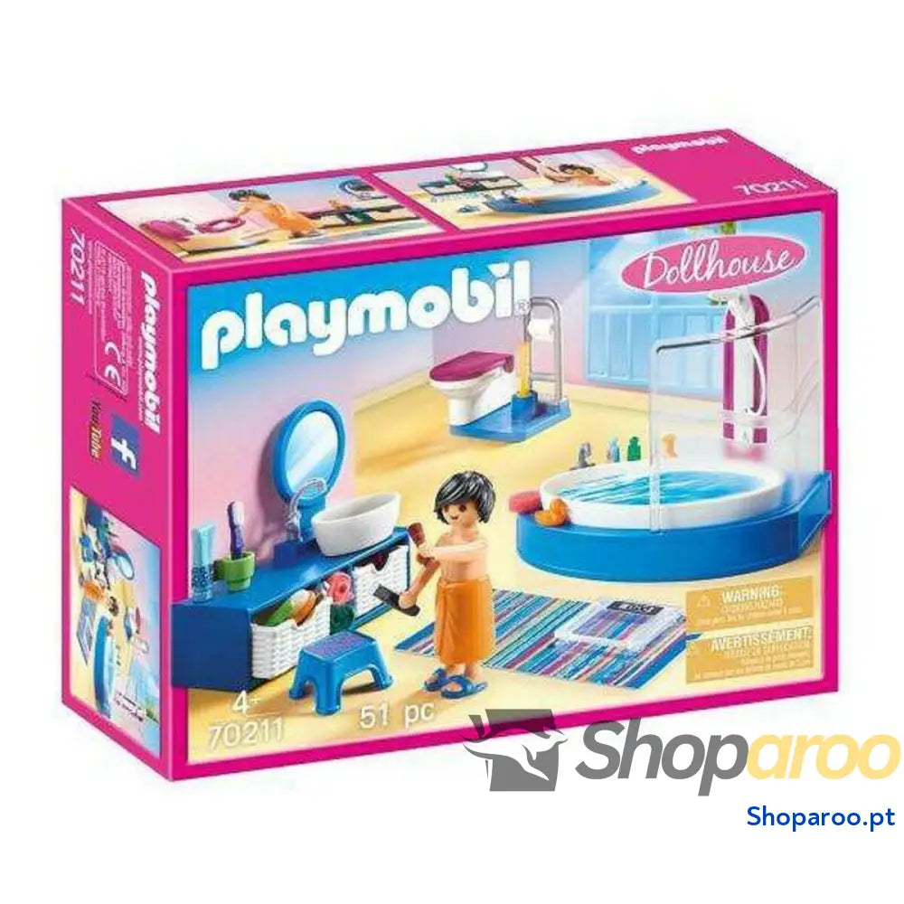 Playset Dollhouse Bathroom Playmobil 70211 Banhos (51 pcs)