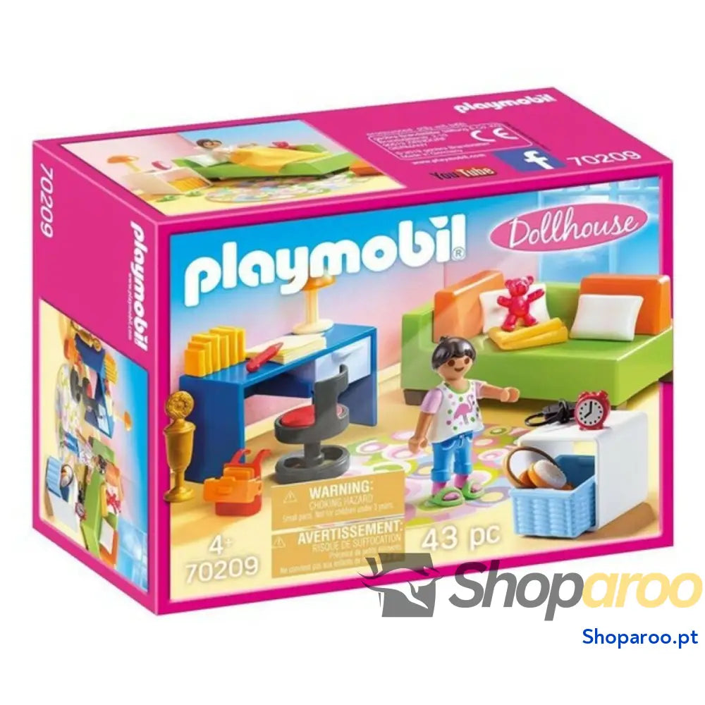 Playset Dollhouse Teenager's Room Playmobil 70209 (43 pcs)
