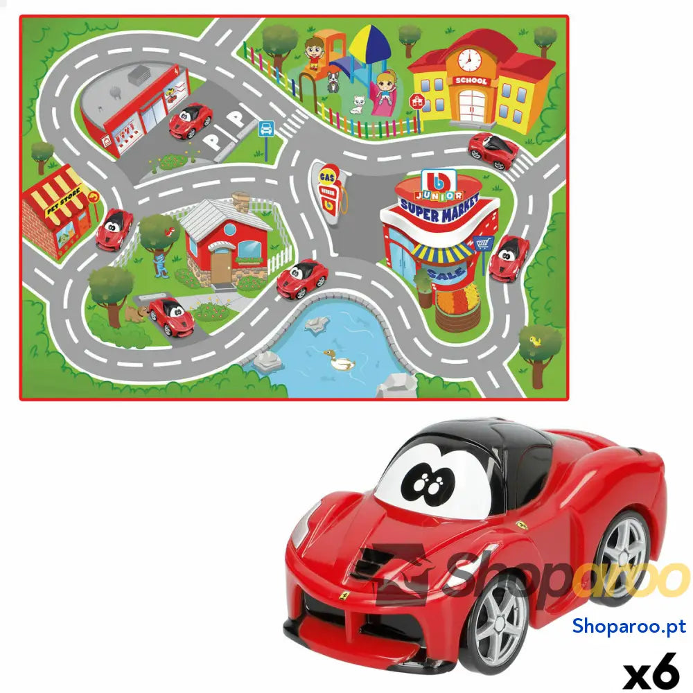 Playset Ferrari 100 x 0,1 x 70 cm 6 Unidades