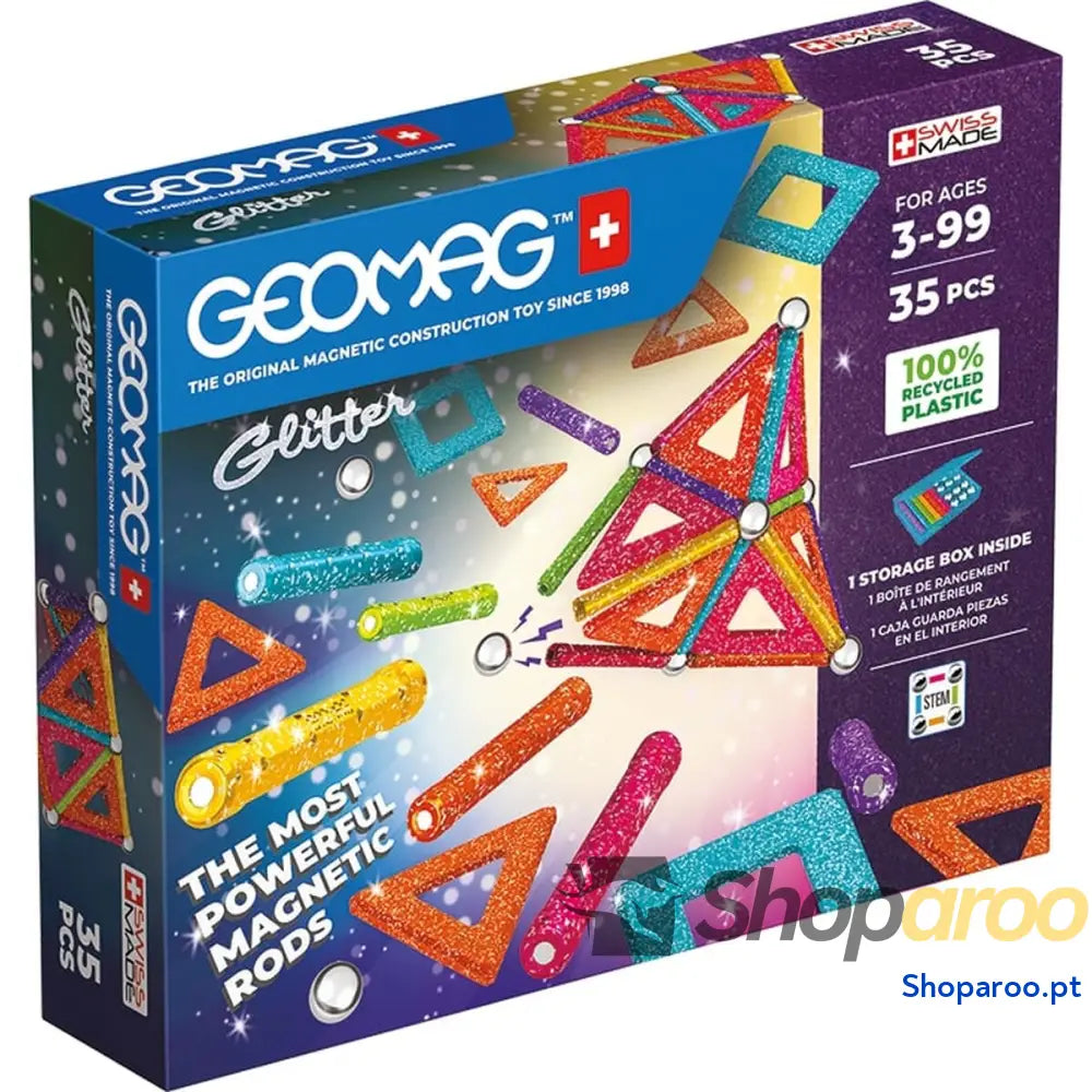 Playset Geomag Glitter (35 Peças)