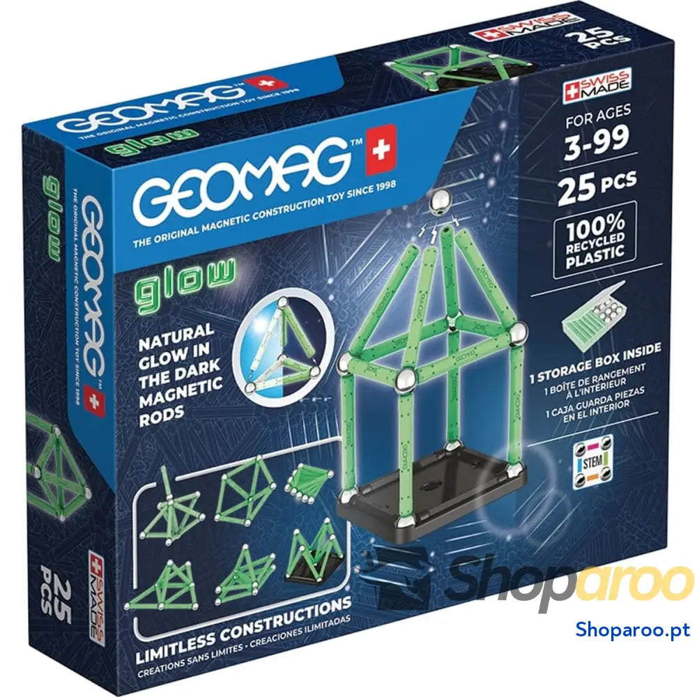 Playset Geomag Glow Recycled 25 Peças