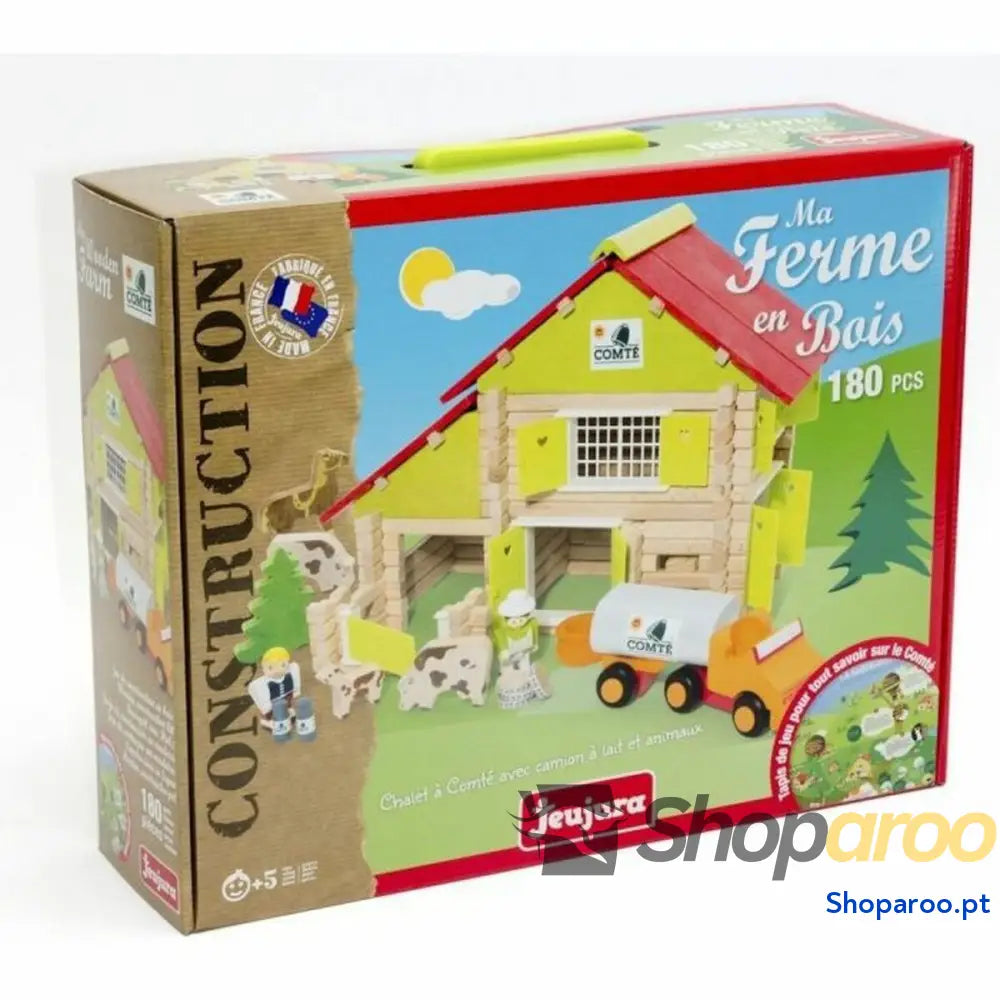 Playset Jeujura My Wooden Farm 180 Peças