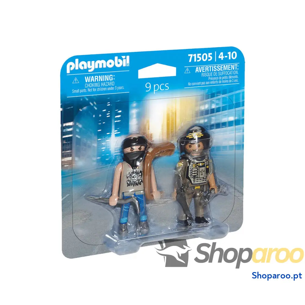 Playset Playmobil 71505 Polícia Ladrão 9 Peças