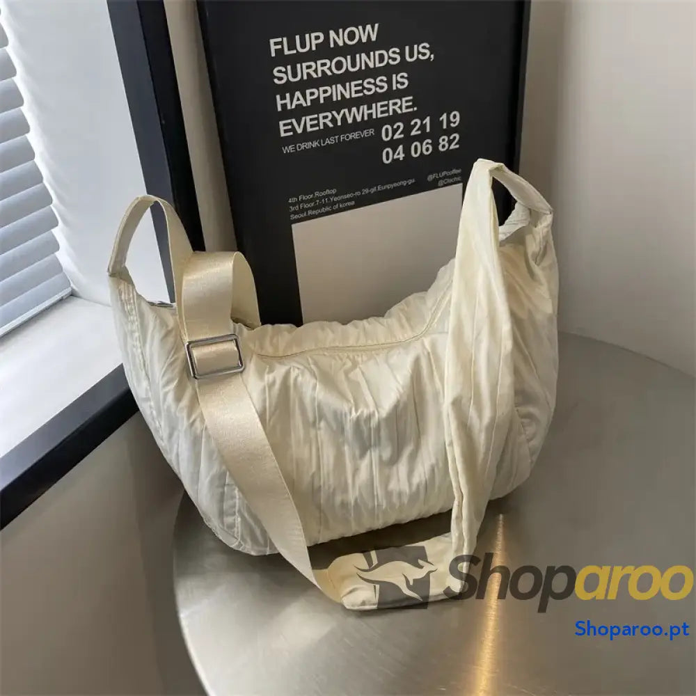 Pleated Dumpling Crossbody Bag