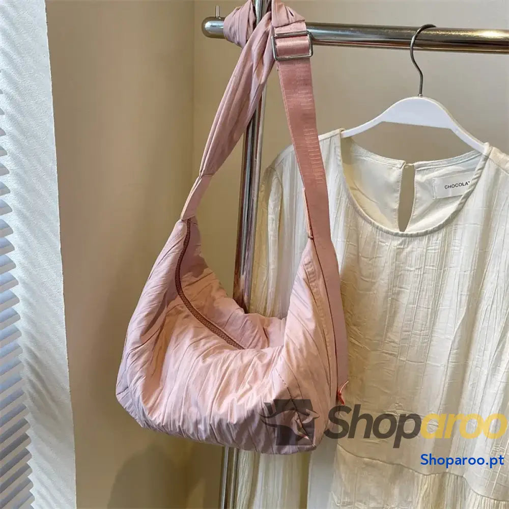Pleated Dumpling Crossbody Bag