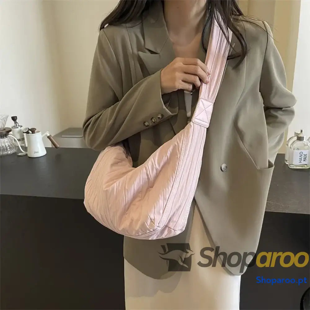 Pleated Dumpling Crossbody Bag