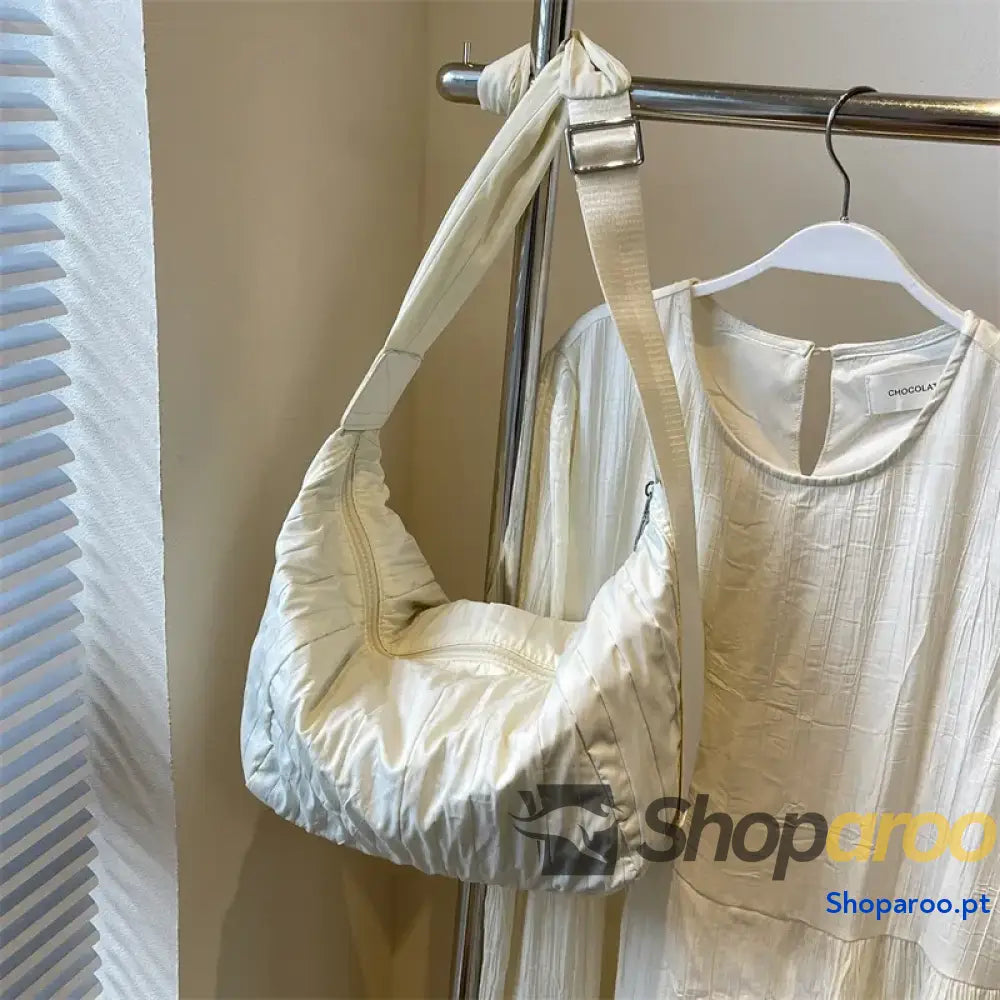 Pleated Dumpling Crossbody Bag