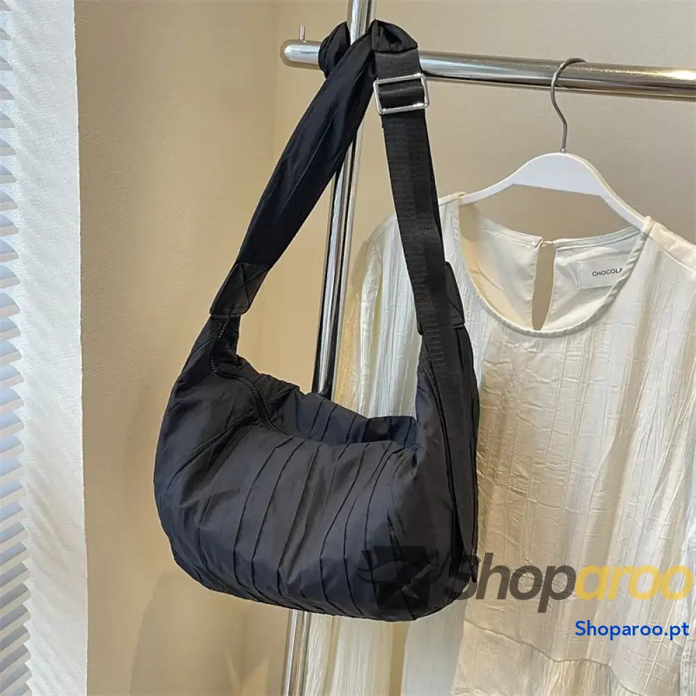 Pleated Dumpling Crossbody Bag