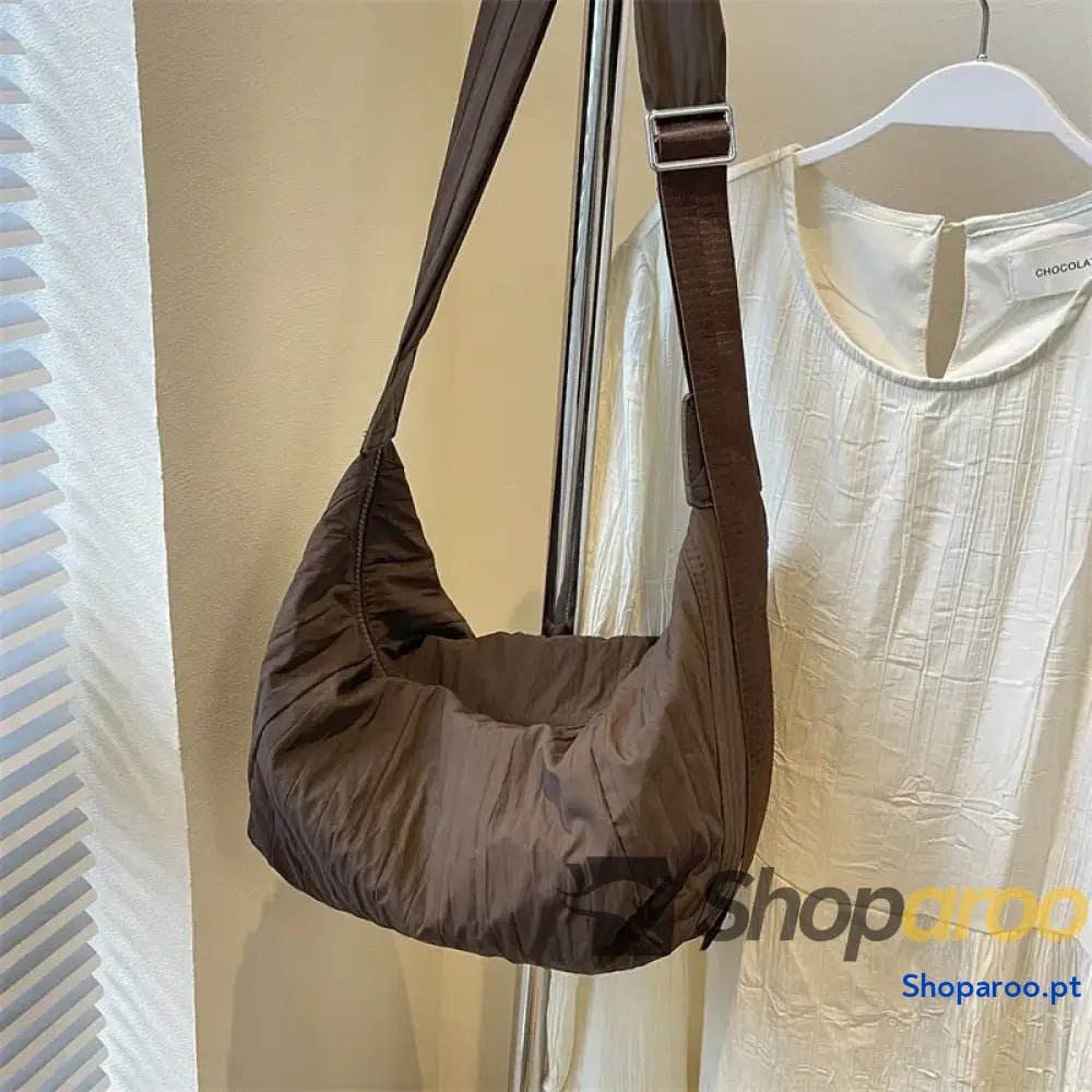 Pleated Dumpling Crossbody Bag