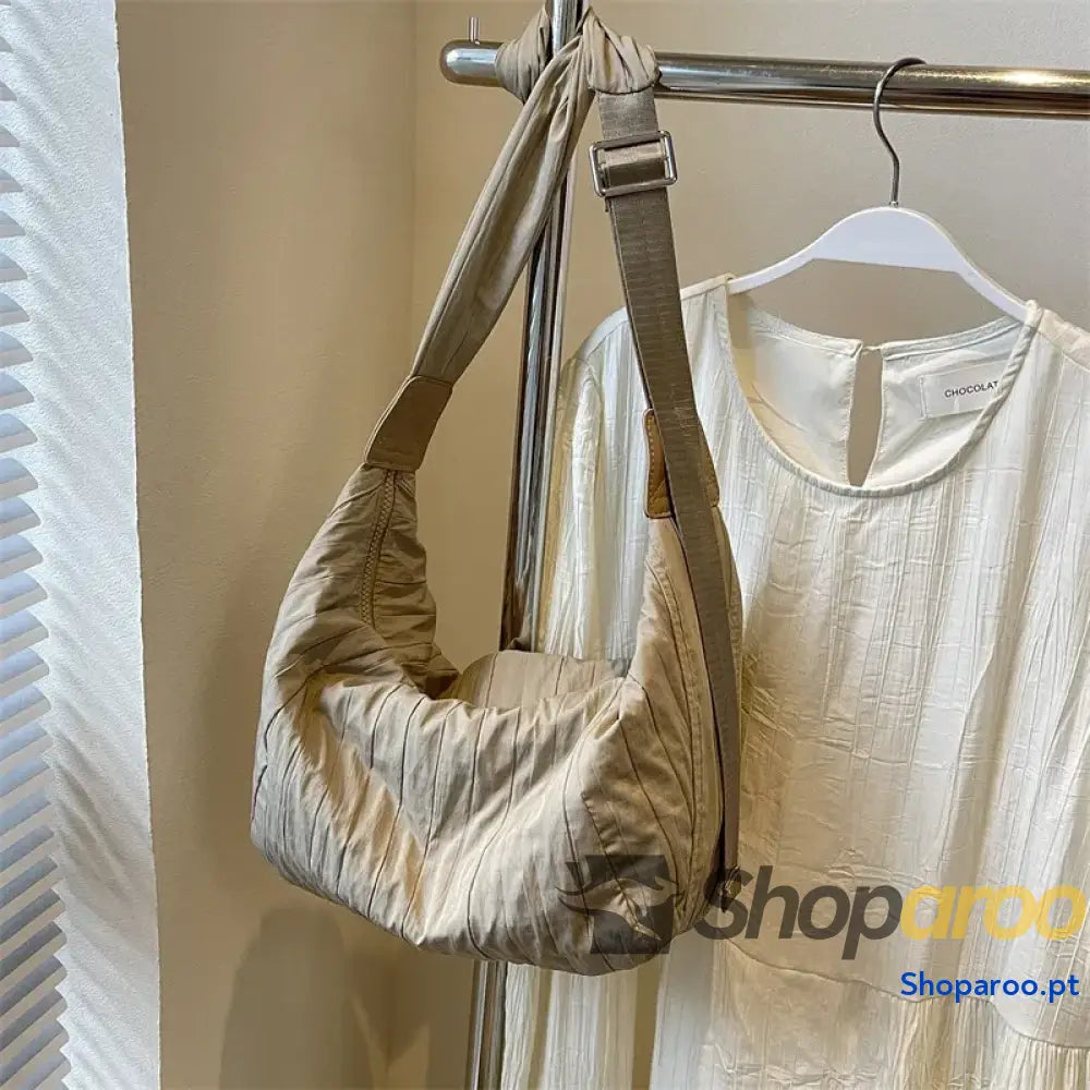 Pleated Dumpling Crossbody Bag