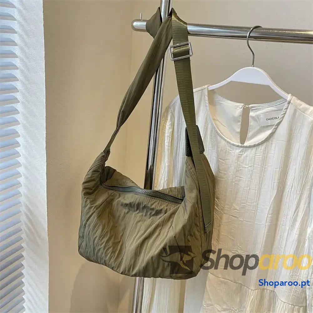 Pleated Dumpling Crossbody Bag