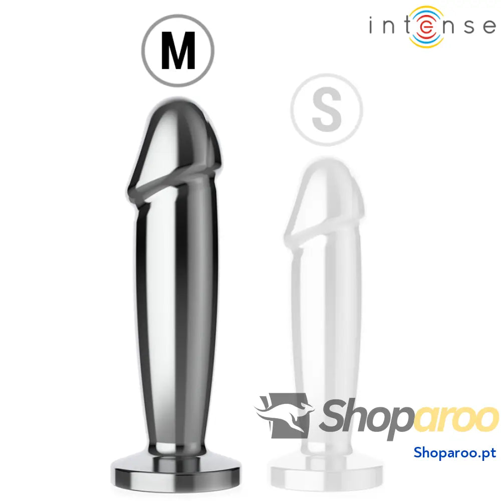 PLUG ANAL 10 VIBRAÇÕES DILDO DE METAL COM CONTROLE REMOTO M