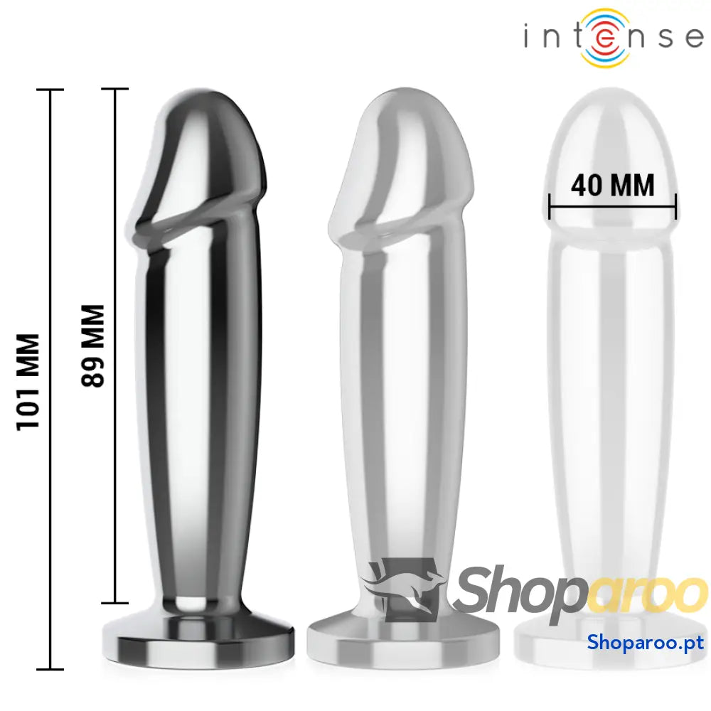 PLUG ANAL 10 VIBRAÇÕES DILDO DE METAL COM CONTROLE REMOTO M