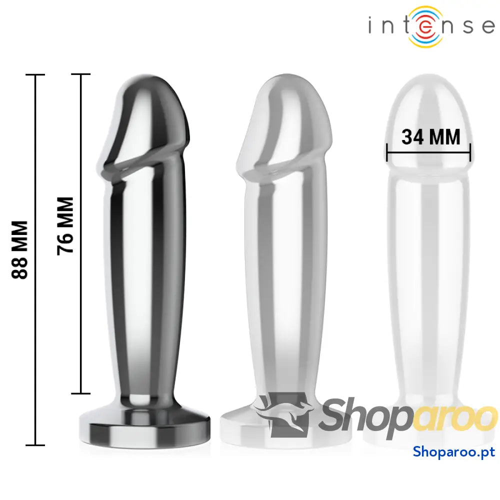 PLUG ANAL 10 VIBRAÇÕES DILDO DE METAL COM CONTROLE REMOTO S