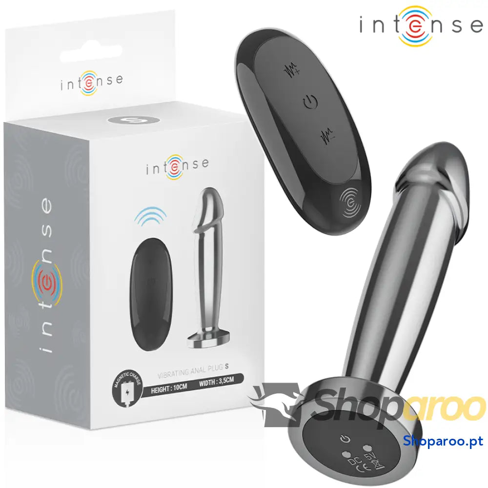 PLUG ANAL 10 VIBRAÇÕES DILDO DE METAL COM CONTROLE REMOTO S