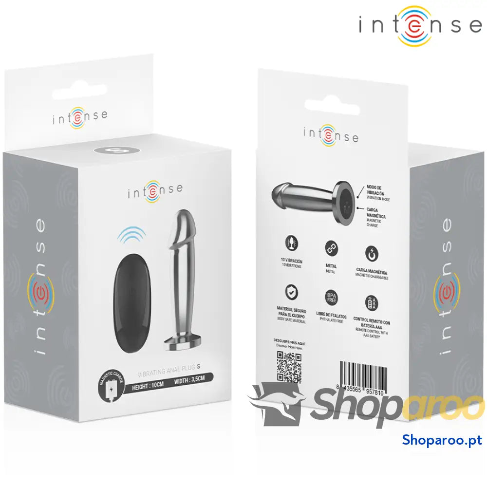 PLUG ANAL 10 VIBRAÇÕES DILDO DE METAL COM CONTROLE REMOTO S