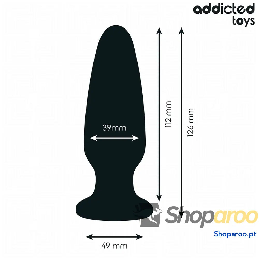 PLUG ANAL COM JOIA TAMANHO L 12,6 CM