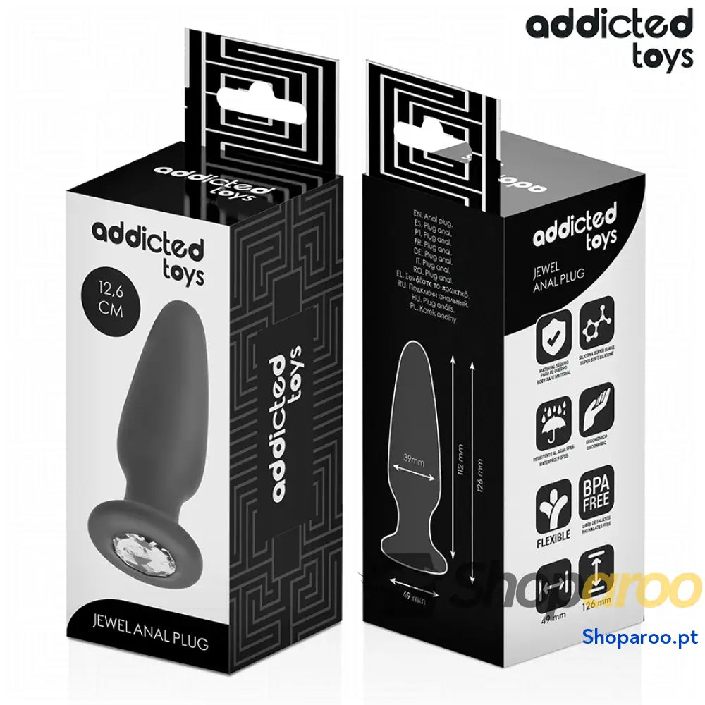 PLUG ANAL COM JOIA TAMANHO L 12,6 CM