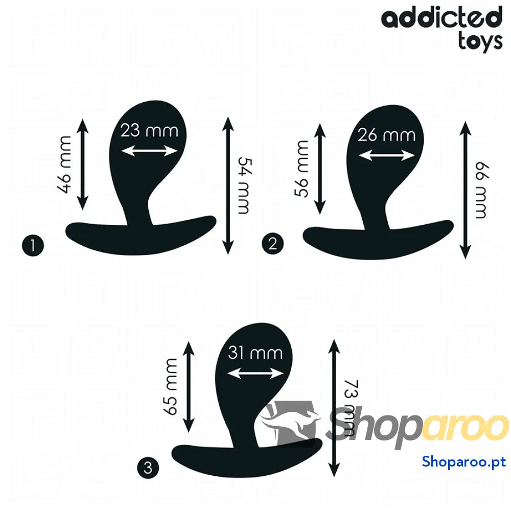 Plug Anal Modelo 3 com Inserção Suave e Largura Máxima Inserível Variada