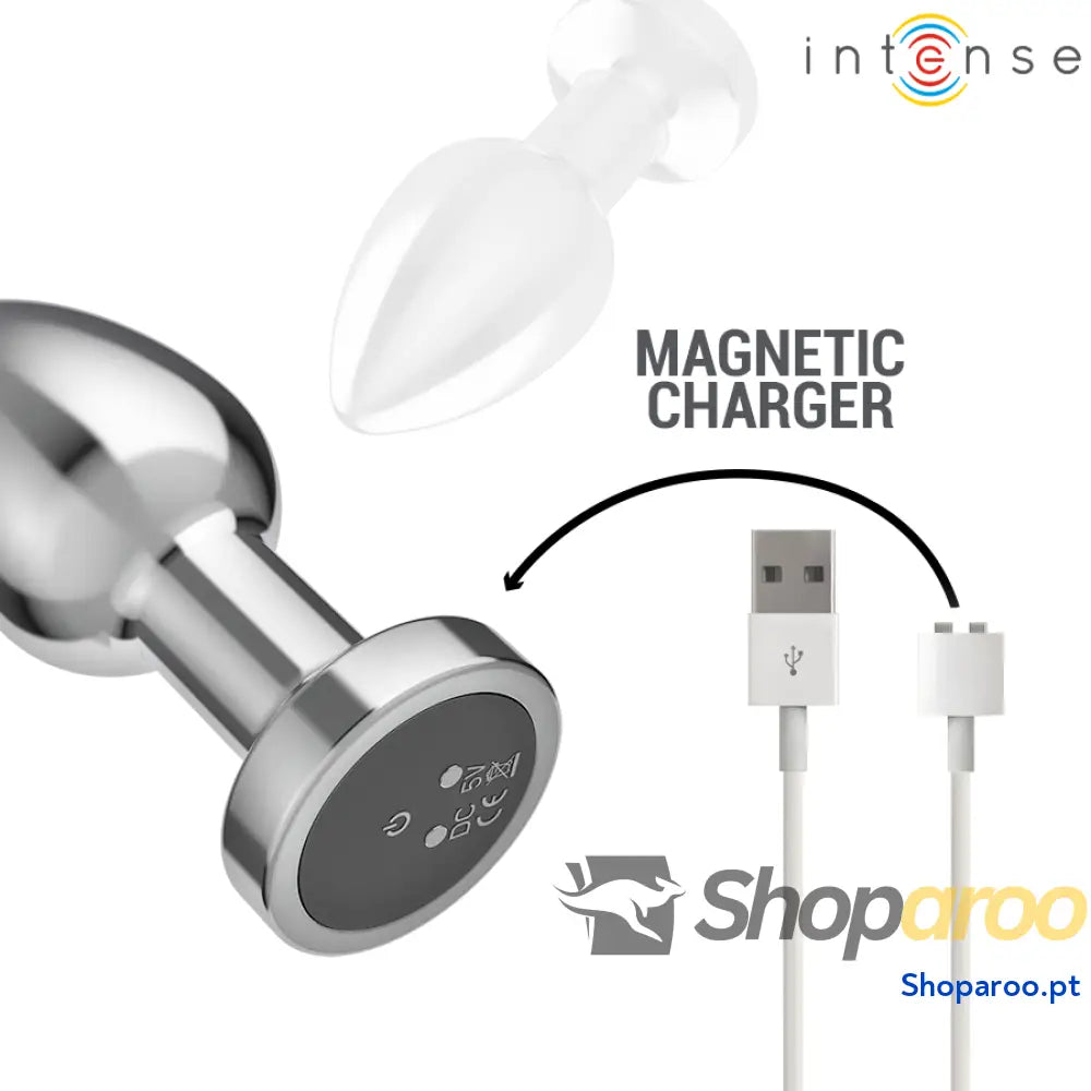 PLUG ANAL VIBRATÓRIO 10 VIBRAÇÕES METAL COM CONTROLE REMOTO M