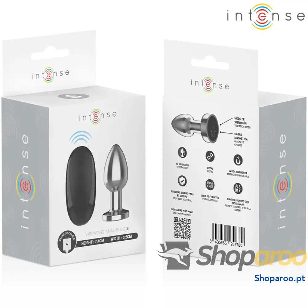 PLUG ANAL VIBRATÓRIO 10 VIBRAÇÕES METAL COM CONTROLE REMOTO S