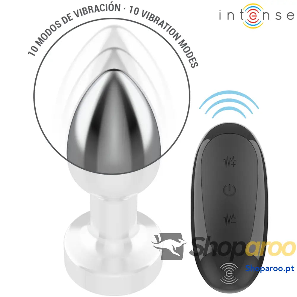 PLUG ANAL VIBRATÓRIO 10 VIBRAÇÕES METAL COM CONTROLE REMOTO S