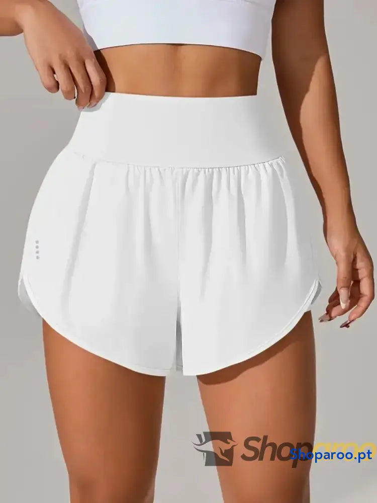 Pocketed High Waist Active Shorts