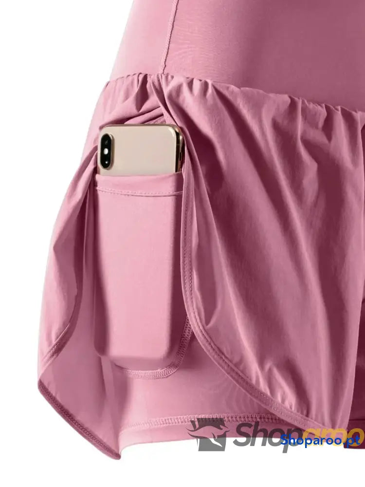 Pocketed High Waist Active Shorts