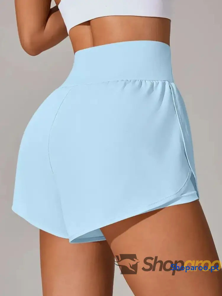 Pocketed High Waist Active Shorts