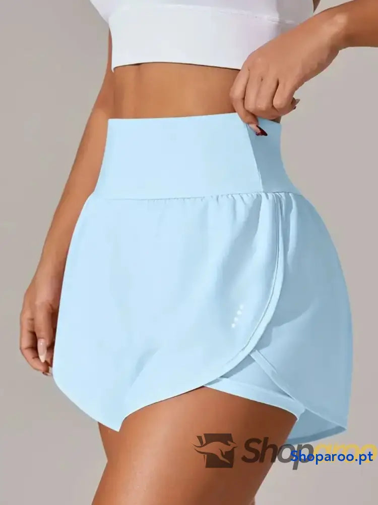 Pocketed High Waist Active Shorts