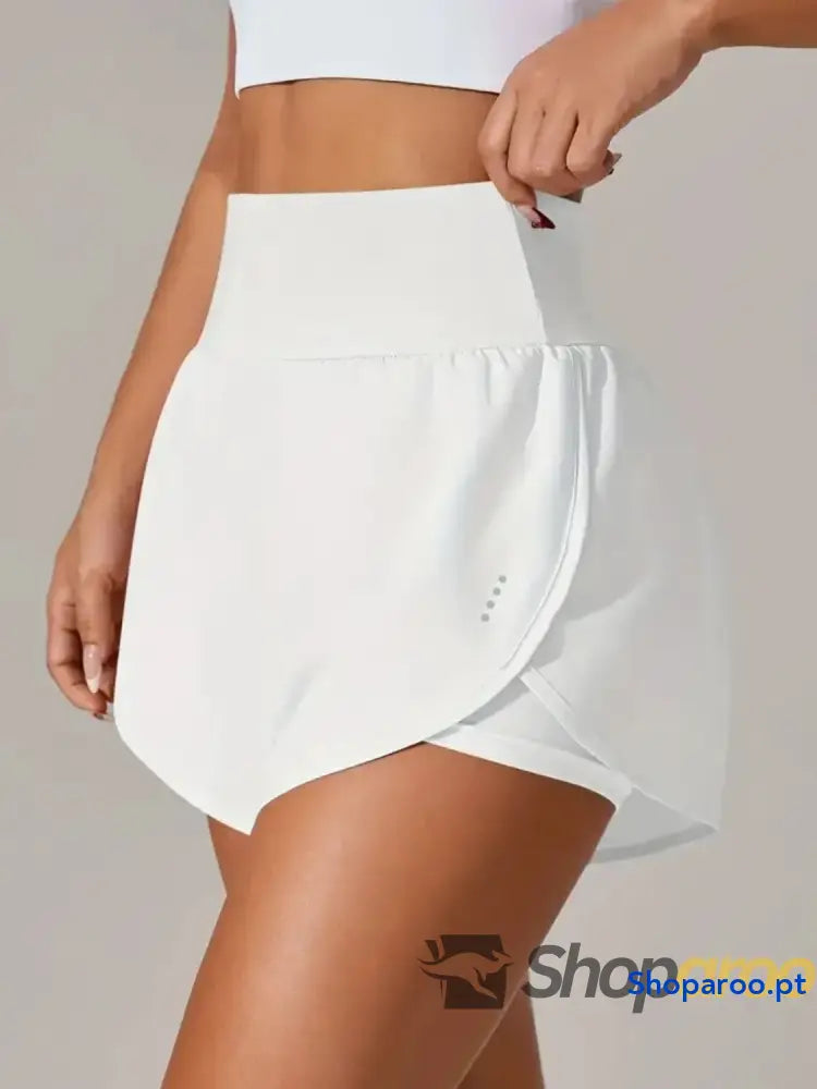Pocketed High Waist Active Shorts