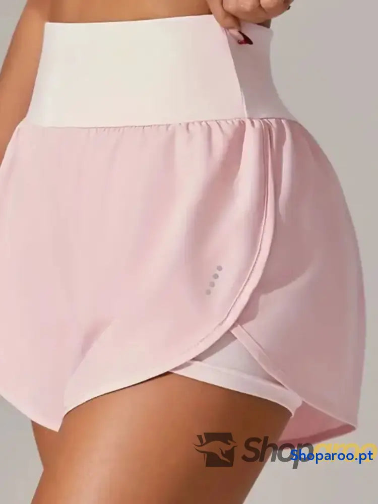 Pocketed High Waist Active Shorts