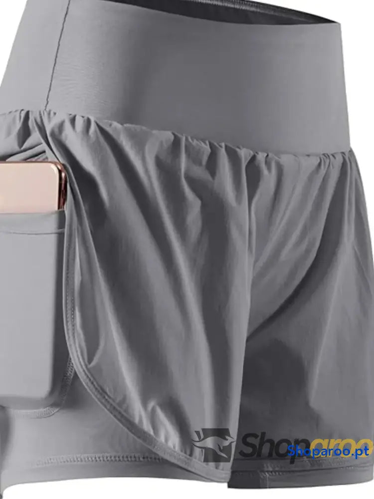 Pocketed High Waist Active Shorts