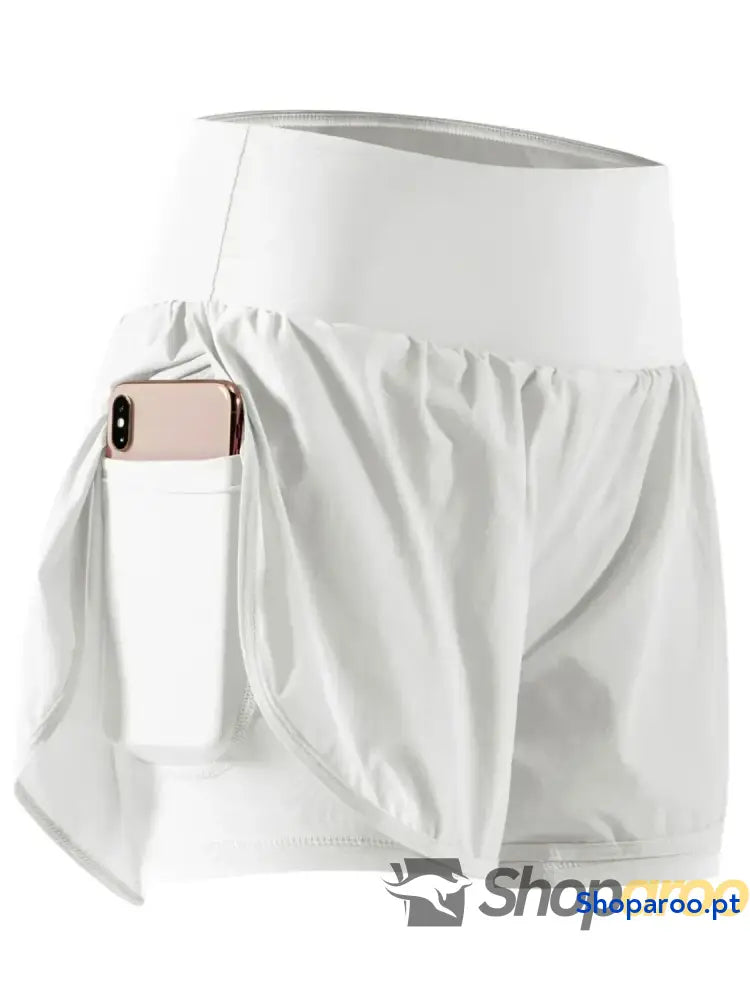 Pocketed High Waist Active Shorts