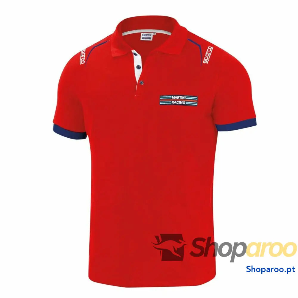 Polo de Manga Curta Homem Sparco Martini Racing Vermelho