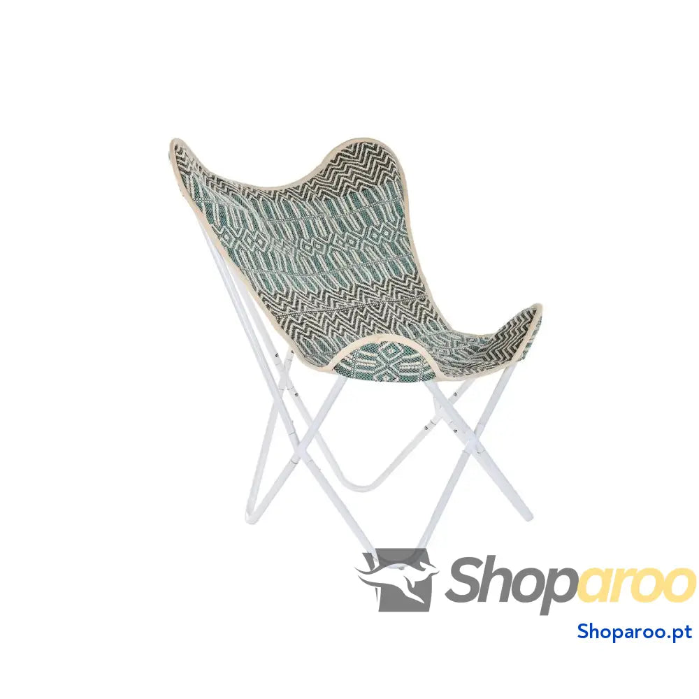 Poltrona de jardim DKD Home Decor Azul Branco Verde Ferro 74 x 65 x 90 cm