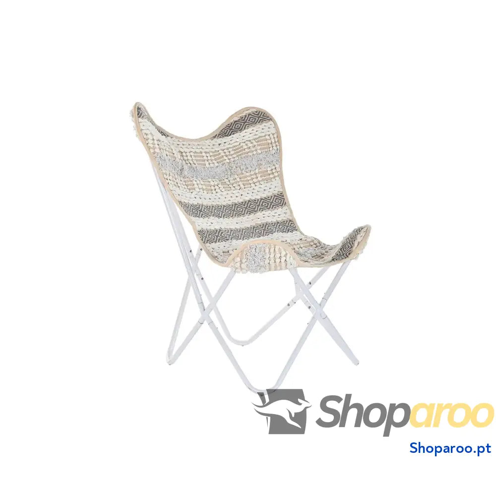 Poltrona de jardim DKD Home Decor Branco Cinzento 74 x 65 x 90 cm