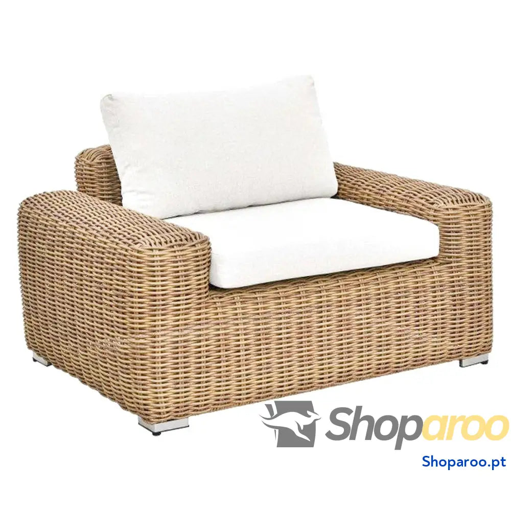 Poltrona de jardim Home ESPRIT Bege Marrom claro 111 x 87 x 63 cm