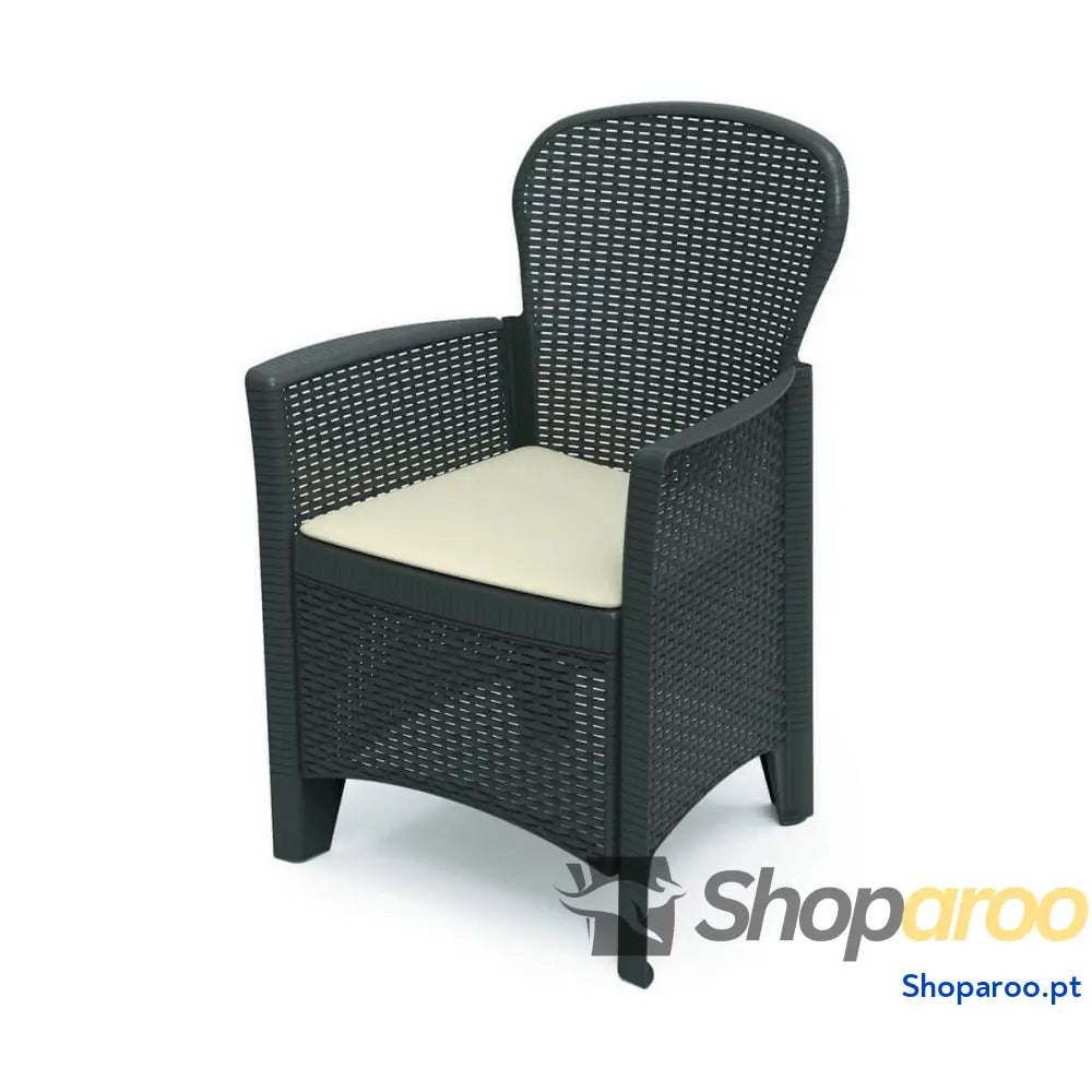 Poltrona de jardim IPAE Progarden Folia Antracite Polipropileno (60 x 58 x 89 cm)