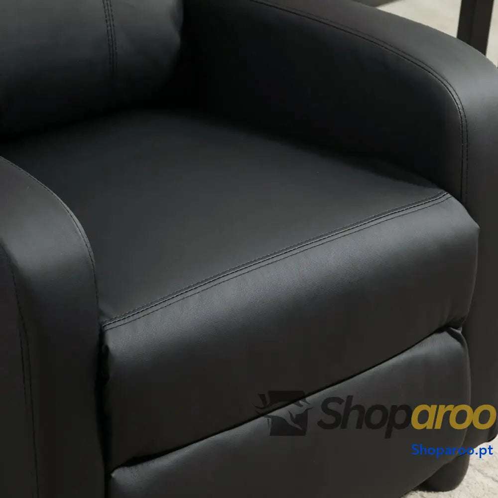 Poltrona de Massagem Reclinável com 2 Zonas 8 Programas e 5 Níveis Intensidade 68x88x98 cm Preto