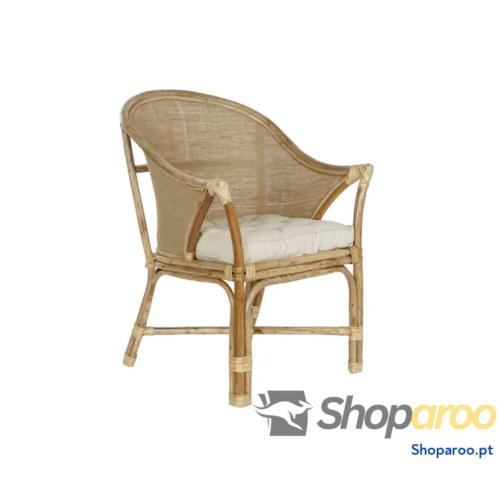 Poltrona DKD Home Decor Branco Castanho 66 x 50 x 90 cm