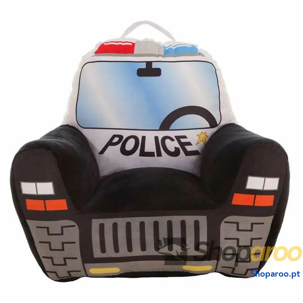 Poltrona Infantil Carro de polícia 52 x 48 x 51 cm Preto Acrílico (52 x 48 x 51 cm)