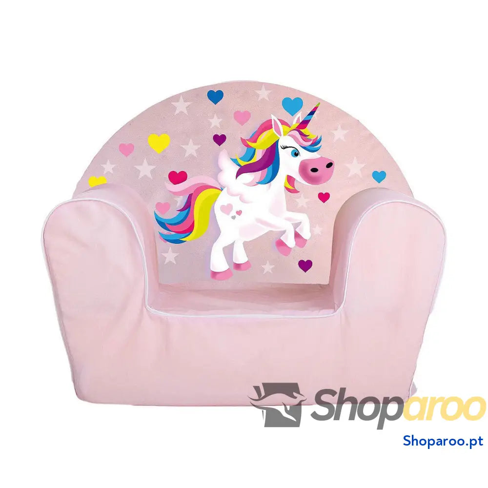 Poltrona Infantil Rosa Claro Unicórnio