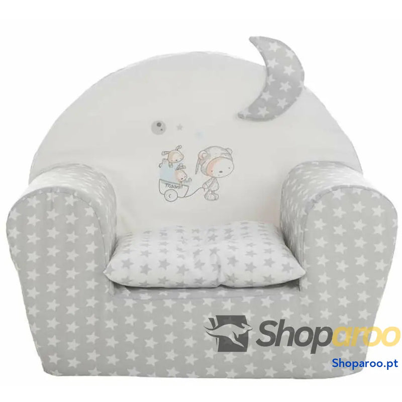 Poltrona Infantil Stars 44 x 34 x 53 cm Cinzento