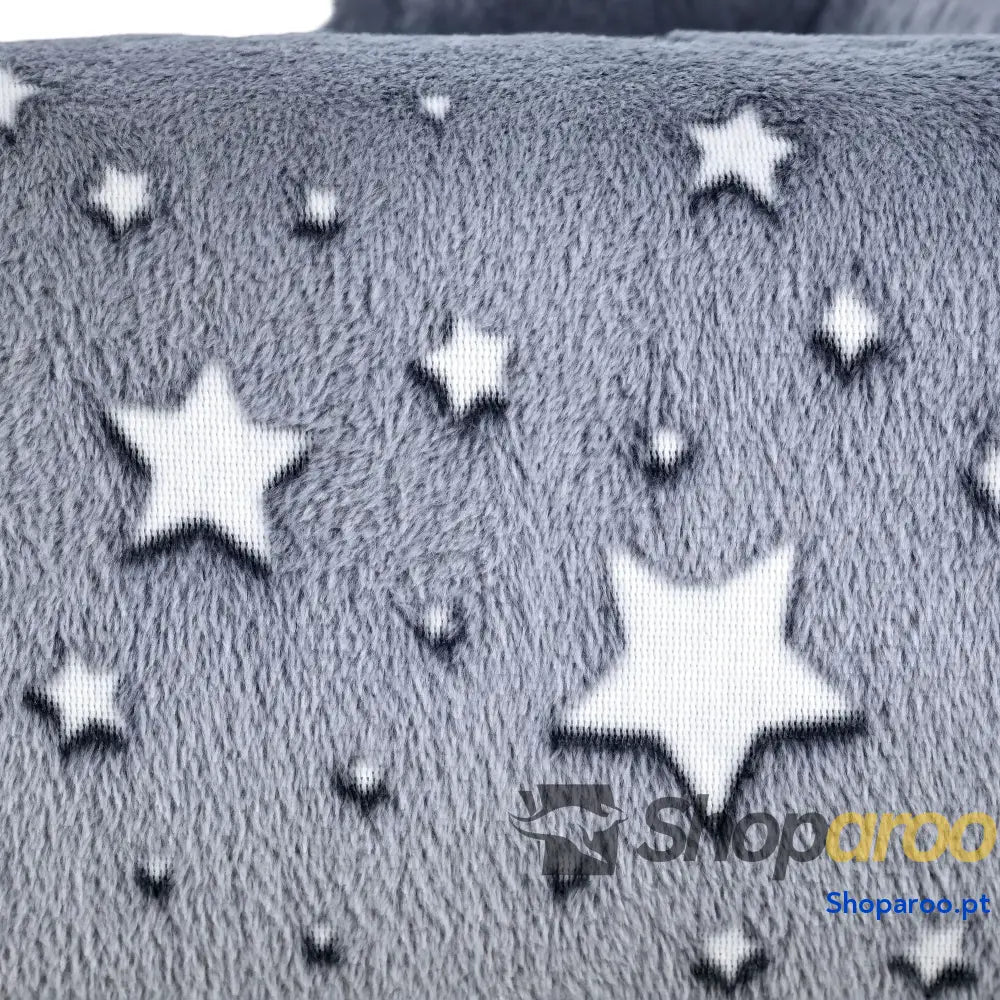 Poltrona para Crianças com Desenho de Estrelas que Brilham no Escuro Tecido Suave Veludo 55x40x55 cm Cinzento
