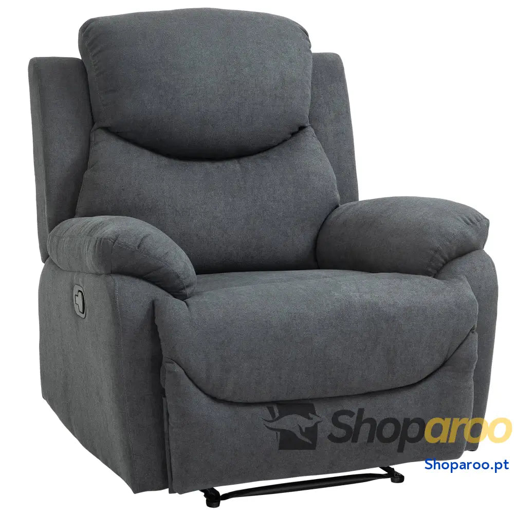 Poltrona Reclinável De Sala de Estar Relax Manual com Apoio para os Pés 93x88x102 cm Bege