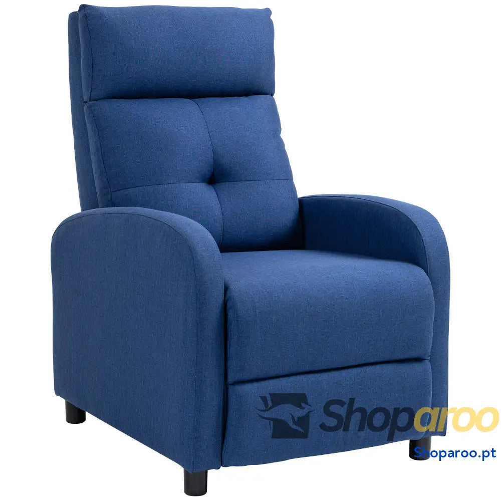 Poltrona Relax Reclinável até 155° Manual Estofado para Pessoas com Altura Inferior 195 cm 67x87x98 Cinza