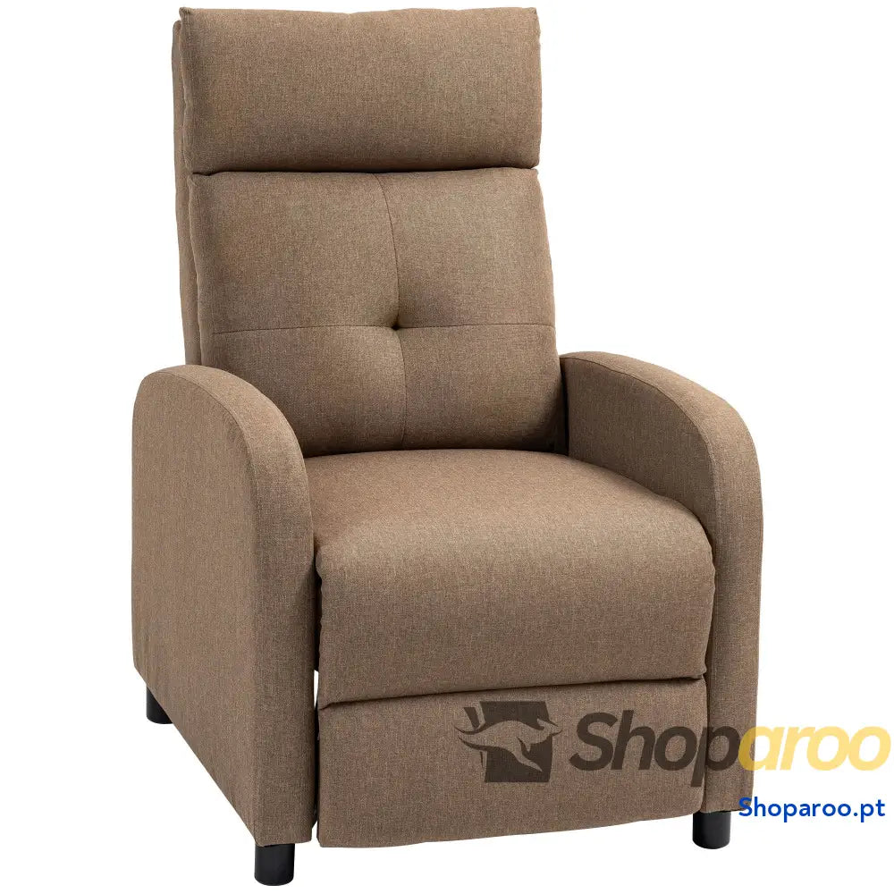 Poltrona Relax Reclinável até 155° Manual Estofado para Pessoas com Altura Inferior 195 cm 67x87x98 Cinza