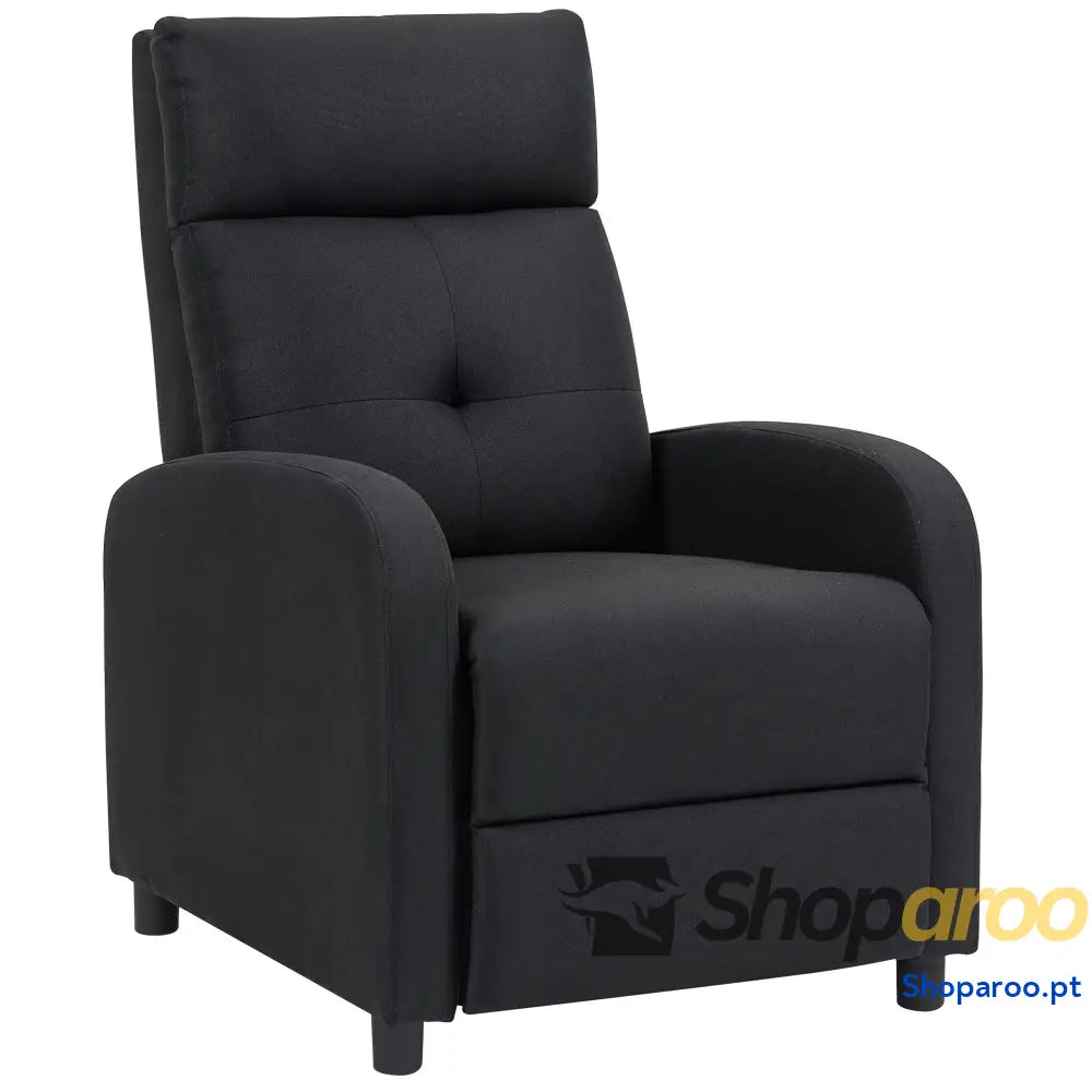 Poltrona Relax Reclinável até 155° Manual Estofado para Pessoas com Altura Inferior 195 cm 67x87x98 Cinza