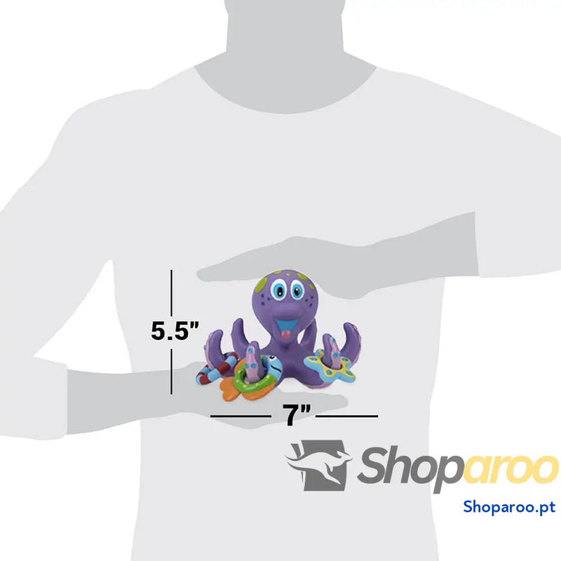 Polvo flutuante com 3 anéis para banheira brinquedos casa de banho bebé interativos e sensoriais estimula a coordenação
